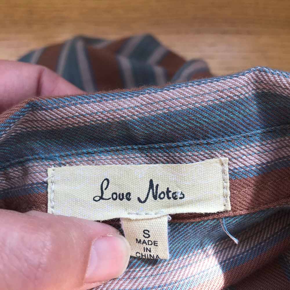 Love Notes Striped Button Up - S - Picture 5 of 6